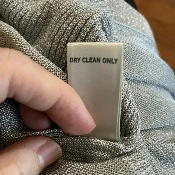 Cach’e Metallic Silver Zip Cardigan Size XL - Picture 4 of 7